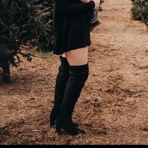 Over the Knee Black Boots
